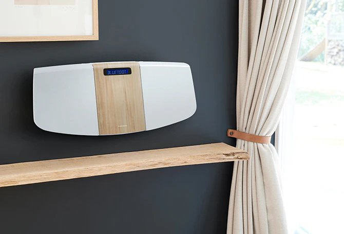 Thomson Micro Sound System Bt Cd/Mp3/Usb White Wood Finish Mic401bt