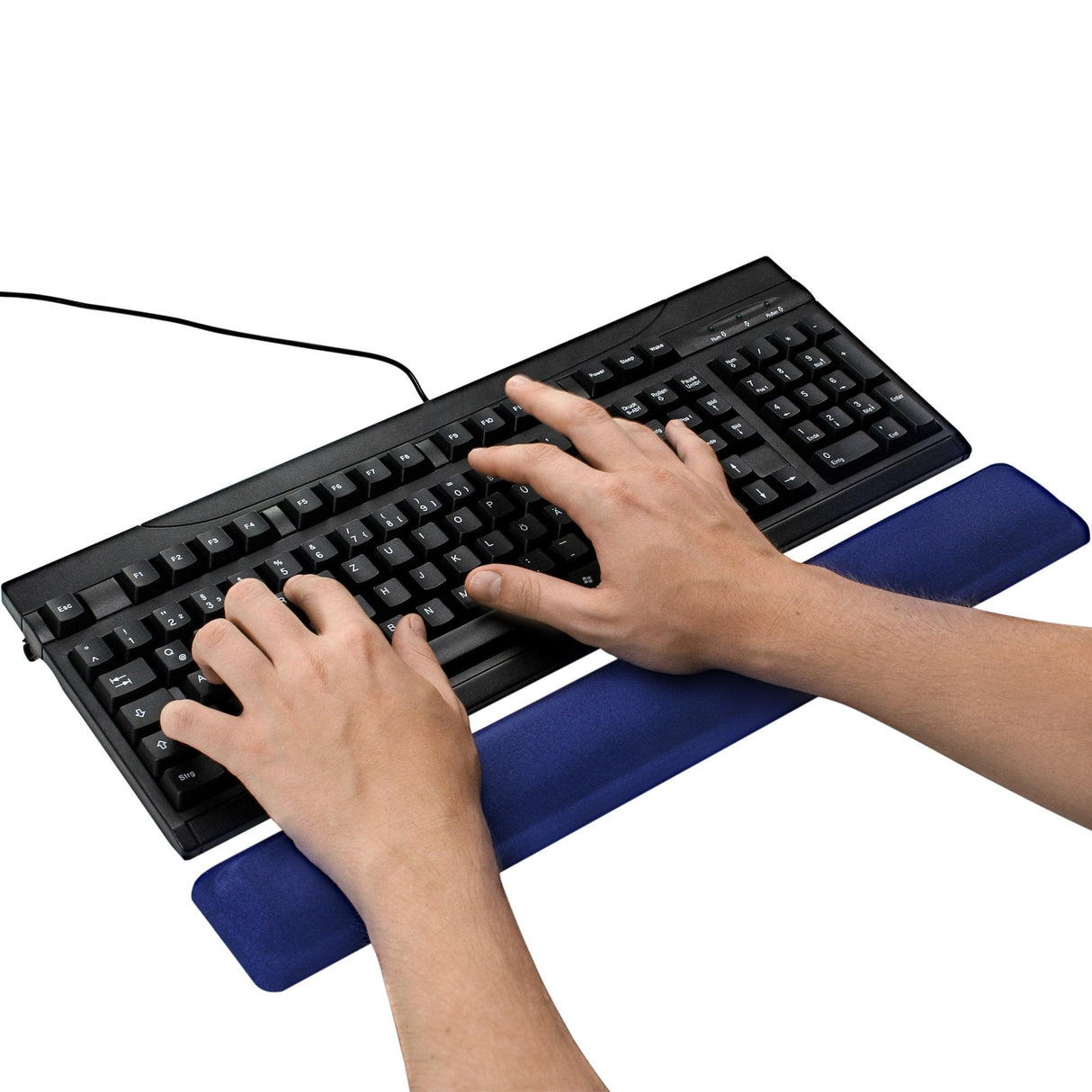 Teclado Inline Con Reposamuñecas De Gel 464x60x23mm Azul