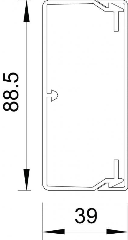 Obo Wdk40090rw Wand-U.Deckenkanal M.Bodenlochung 40x90x2000 Pvc 6191142