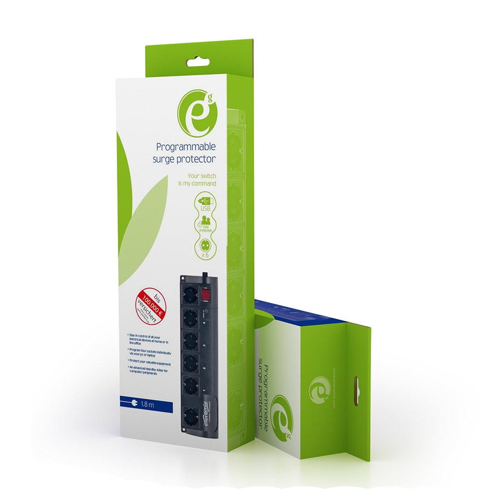 EAN 8716309074155 - EnerGenie EG-PMS2 limitador de tensión Negro 6 salidas AC 220 – 230 imagen 3