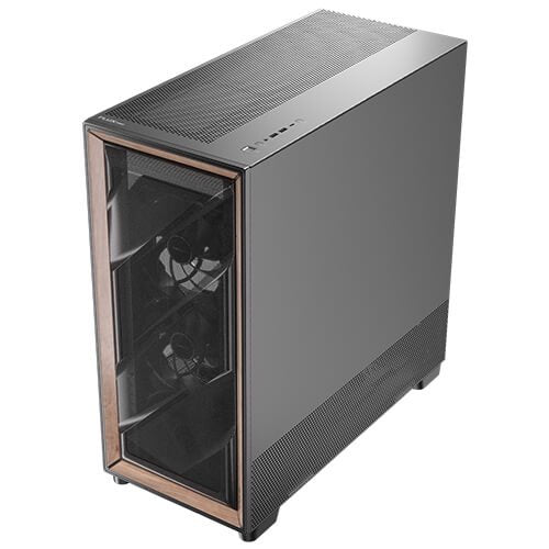 Caja Pc Antec Flux Pro_euv Wood Atx 2xusb3.0 Sin Fuente Negro