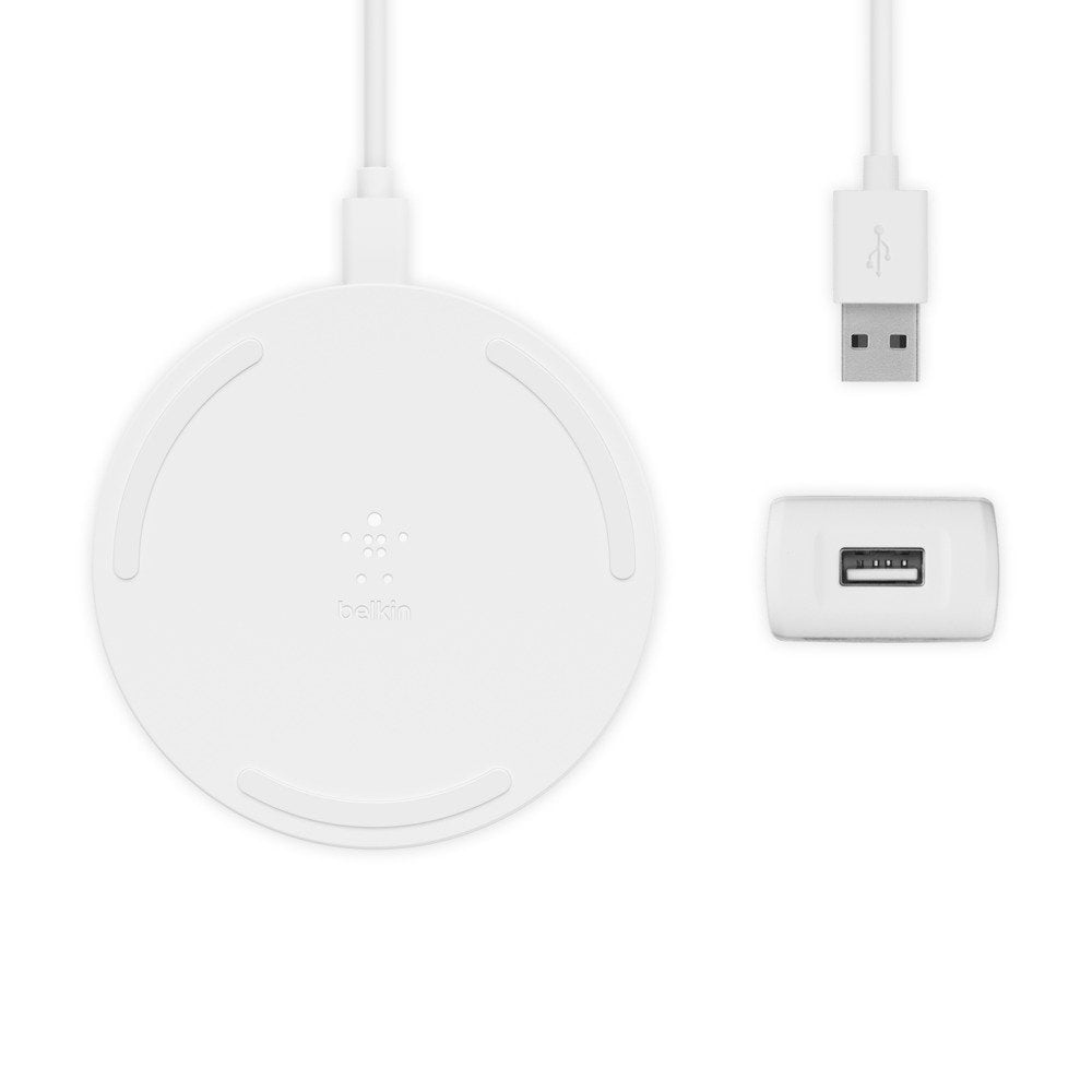 Cargador Qi Inalambrico Belkin 10w Adaptador Ca Blanco