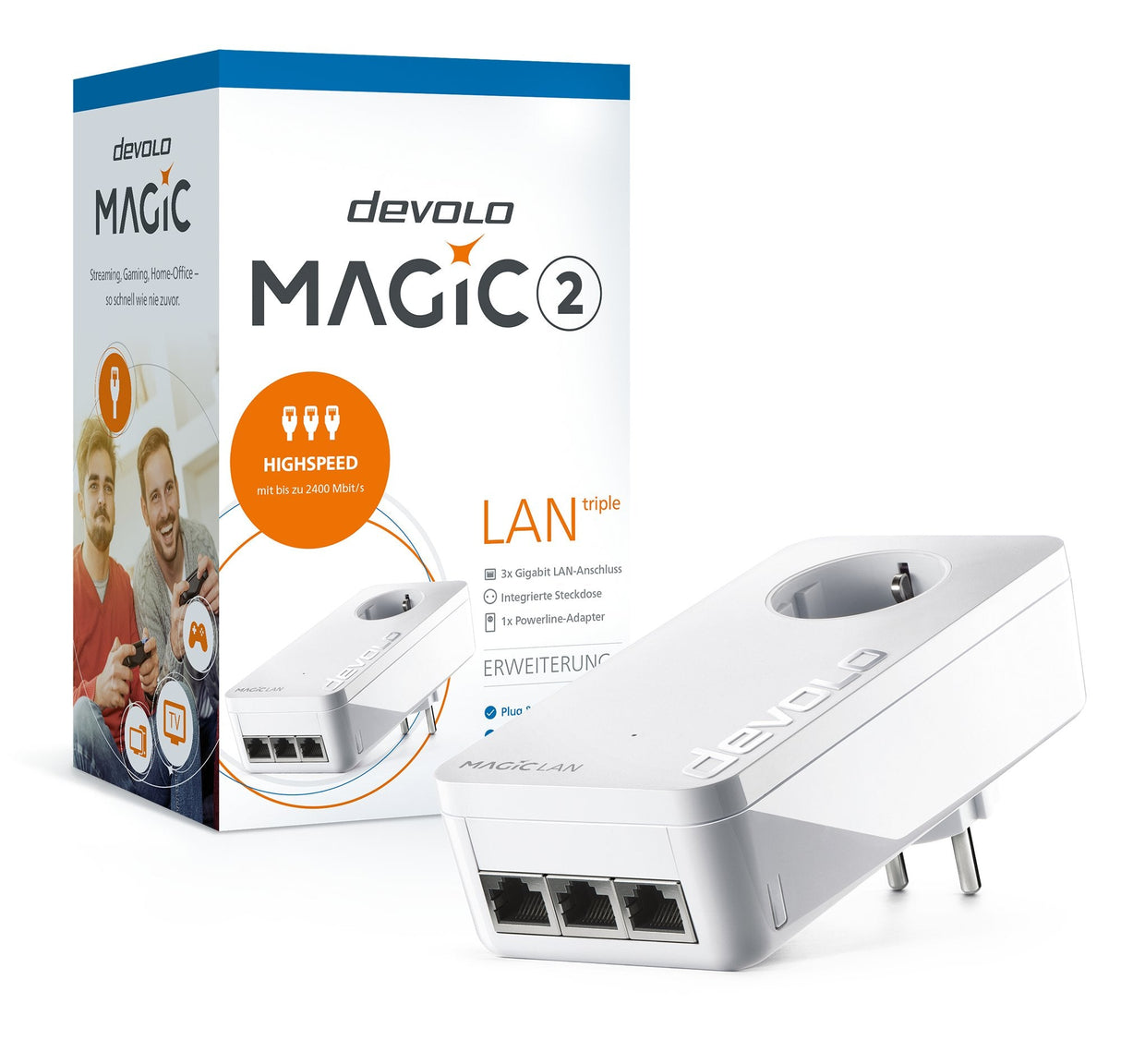 Devolo Magic 2 Lan Triple + Single, Powerline 8502