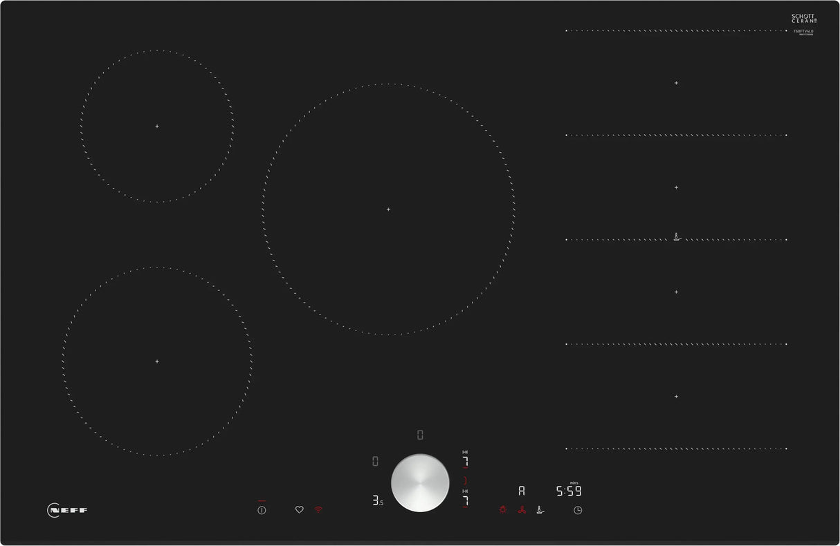 EAN 4242004269847 - Neff T68FTV4L0 hobs Negro Integrado 80.2 cm Cerámico 5 zona(s) imagen 1