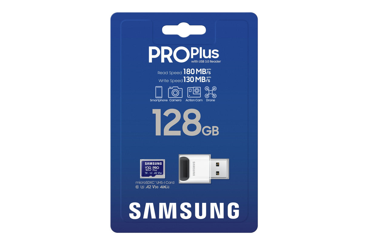 Samsung Pro Plus Microsd 128gb Up To 180mb S Read And 130mb S Write Speed With Class 10 4k Uhd Incl. Card Reader 2023