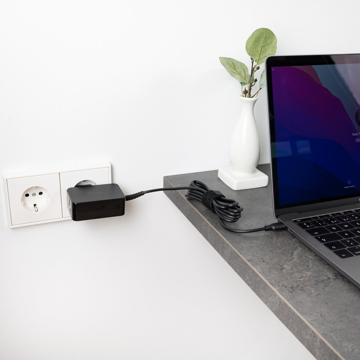 Cargador Portátil Gan Usb-C Pd 45w, Negro