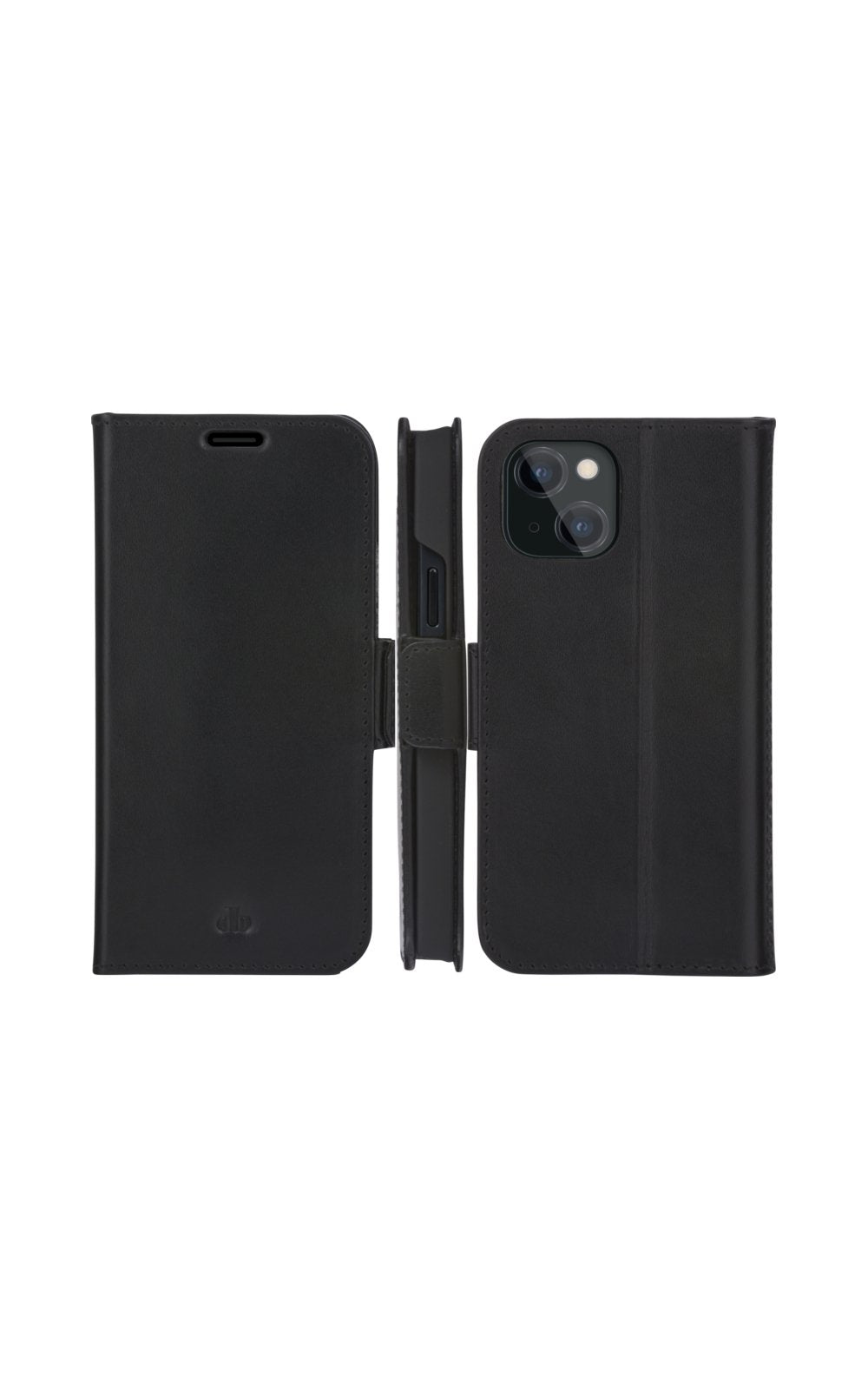 Dbramante1928 Copenhagen Slim Funda Con Tapa Para Teléfono Móvil Cuero De Grano Entero Negro Para Apple Iphone 13