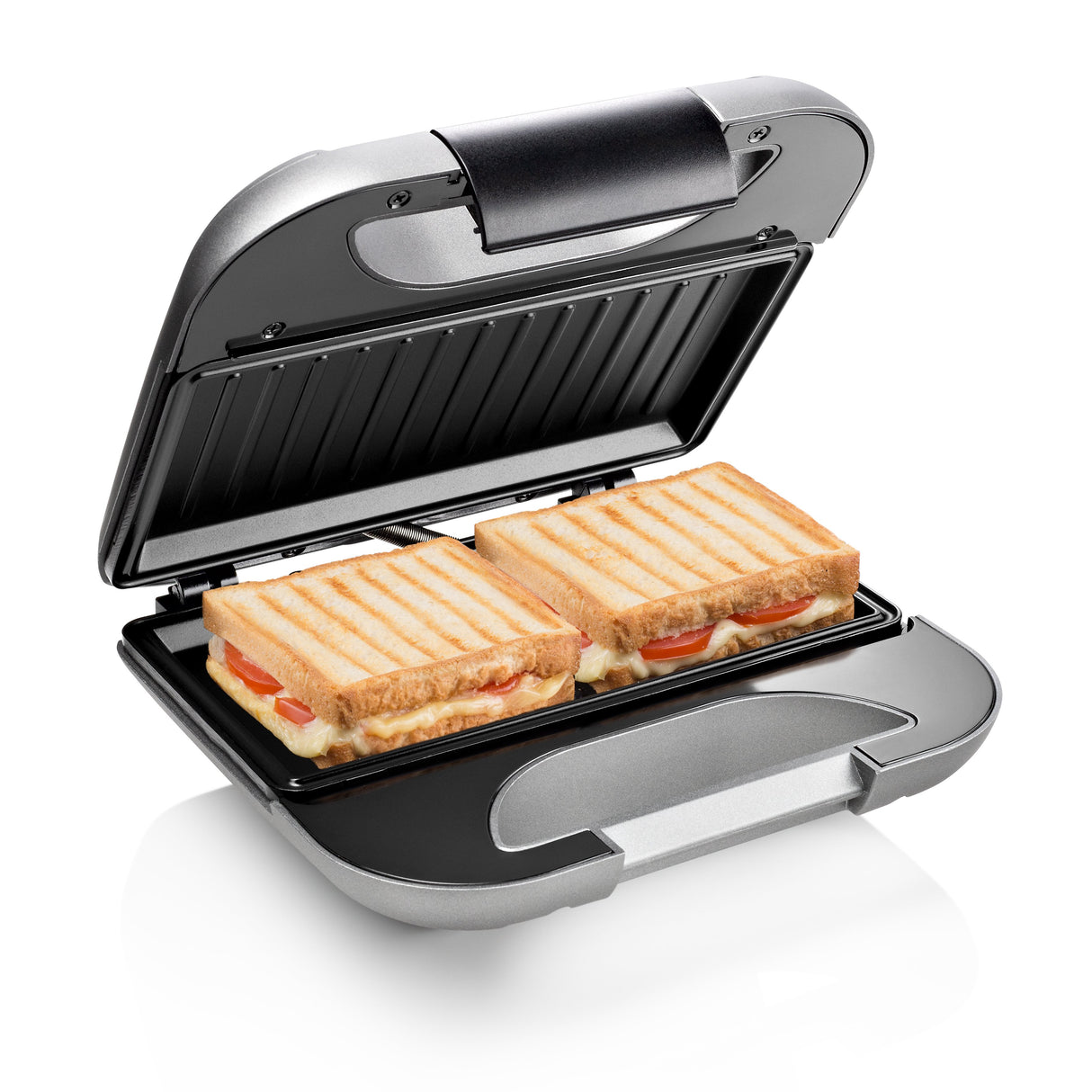 EAN 8713016082497 - Princess 127003 sandwichera 750 W Negro, Plata imagen 12
