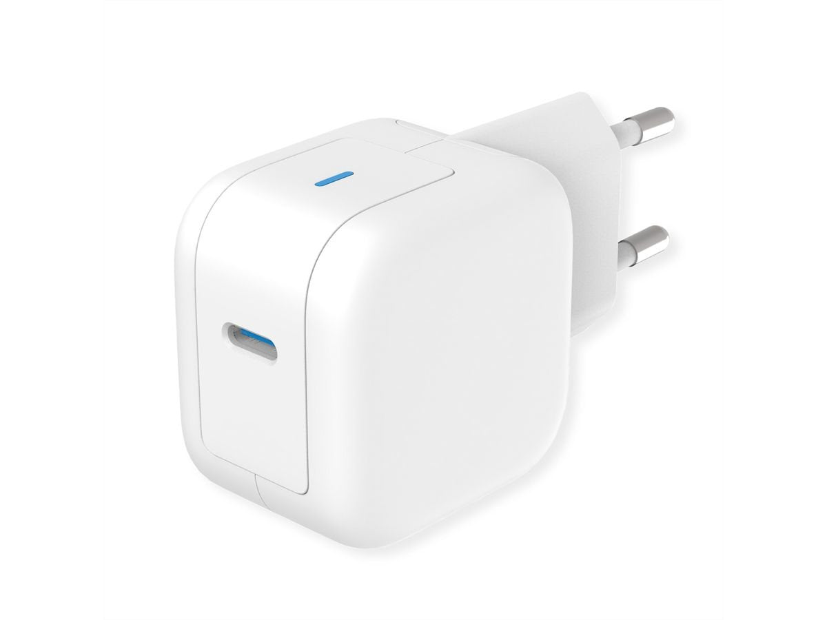 Usb Charger Con Euro-Conector Macho 1 Port Tipo C Gan 20w