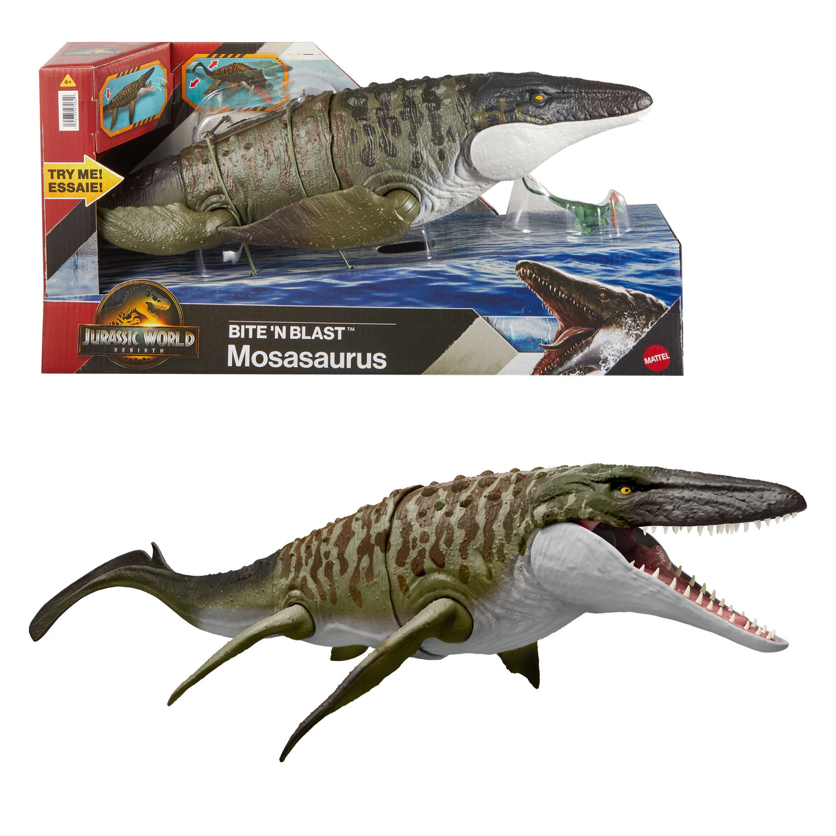 Mattel Jurassic World Rebirth Bite'N Blast Mosasaurus Jch00