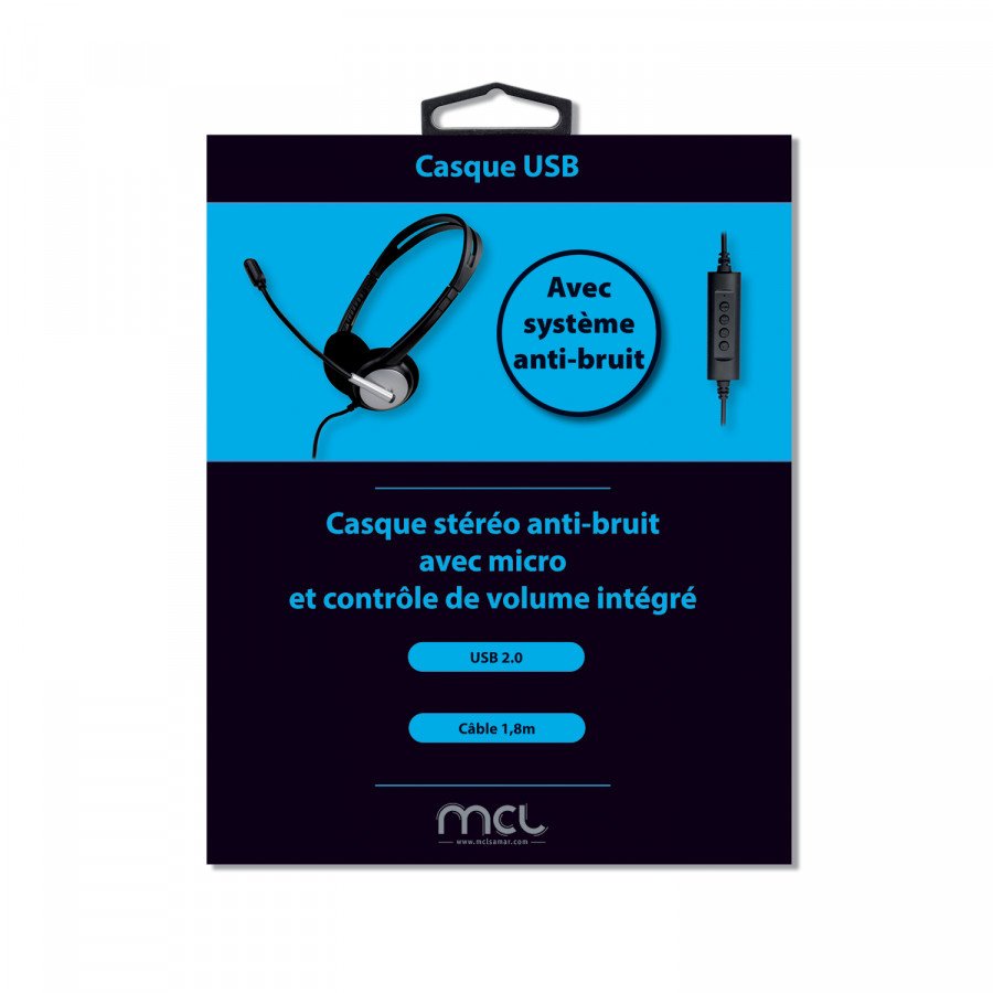 Mcl Mk1a99bzcsqmusbab - Auriculares Con Cable Anti-Ruido Con Micro - Usb
