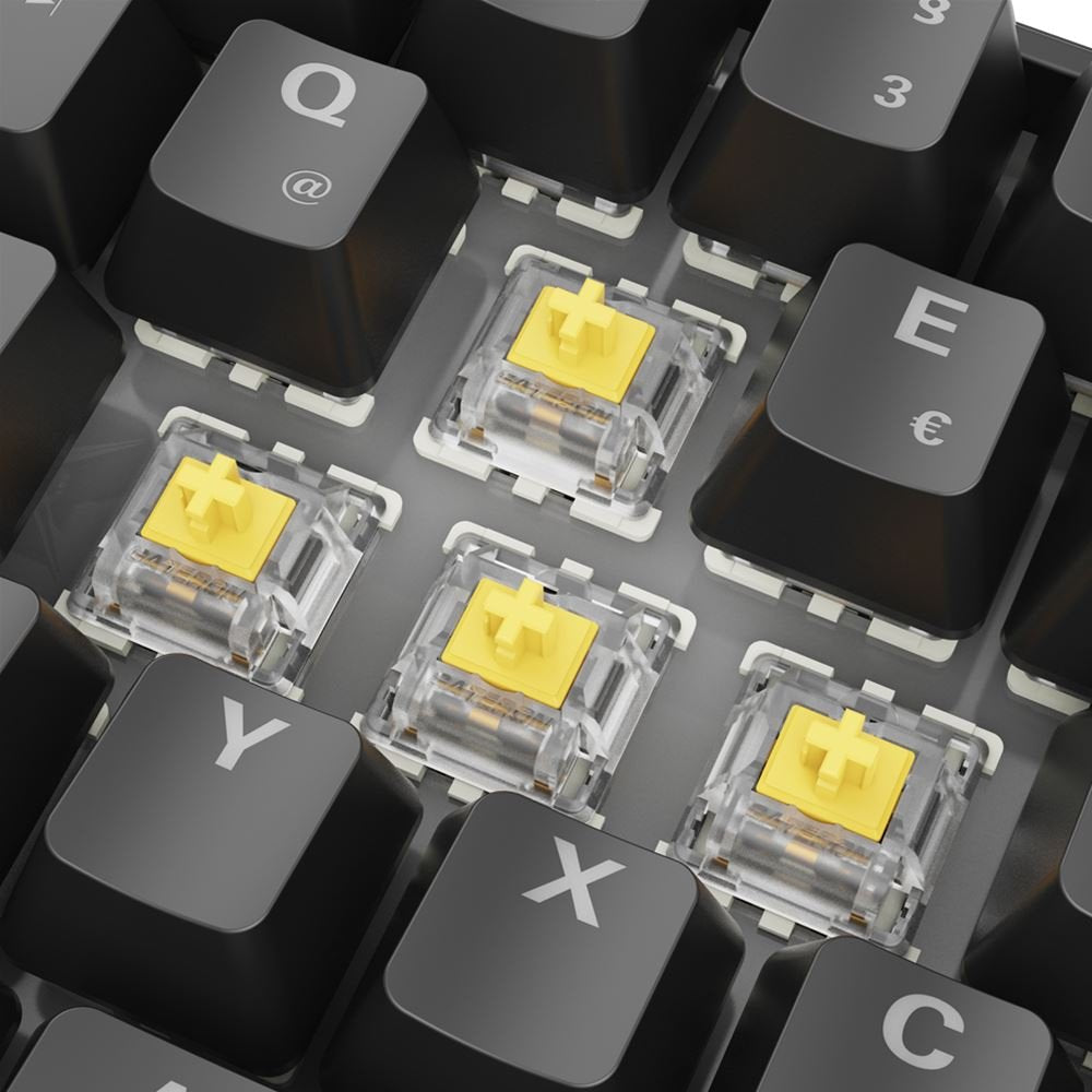 Sharkoon Skiller Sgk50 S4 Gen2, Teclado De Juegos Negro, De-Layout, Gateron Yellow 4044951041923