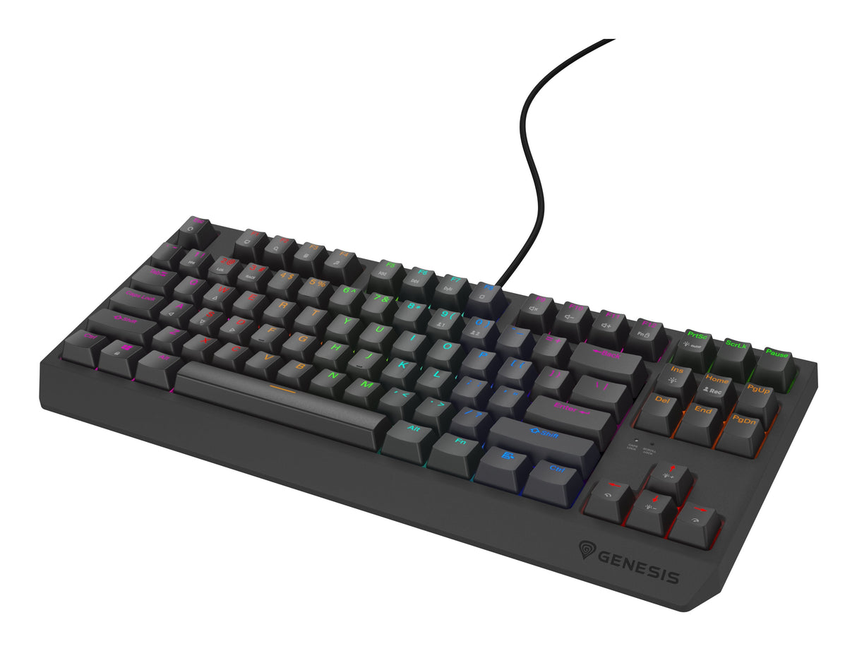 Genesis Thor 230 Tkl Mechanical Gaming Keyboard, Outemu Rojo Switch, Us Layout, Wired, Black