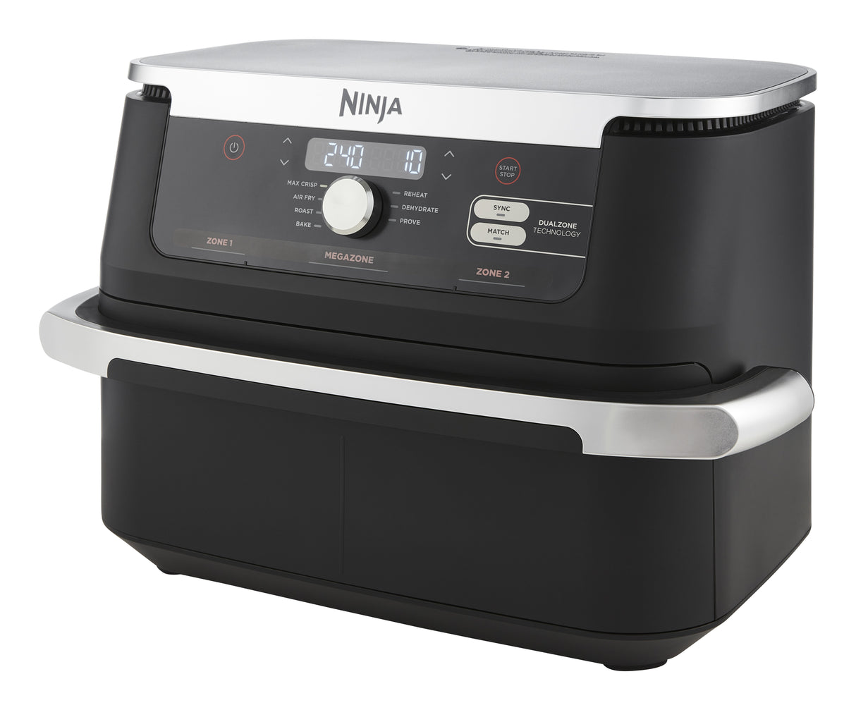 EAN 0622356270373 - Ninja AF500EU freidora Doble 10,4 L Independiente 2470 W Freidora de aire caliente Negro, Acero inoxidabl imagen 3