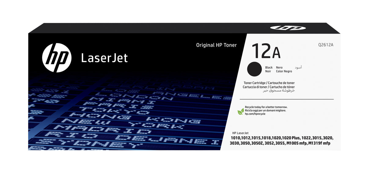 EAN 0808736555036 - HP 12A Black Original LaserJet Toner Cartridge cartucho de tóner 1 pieza(s) imagen 1