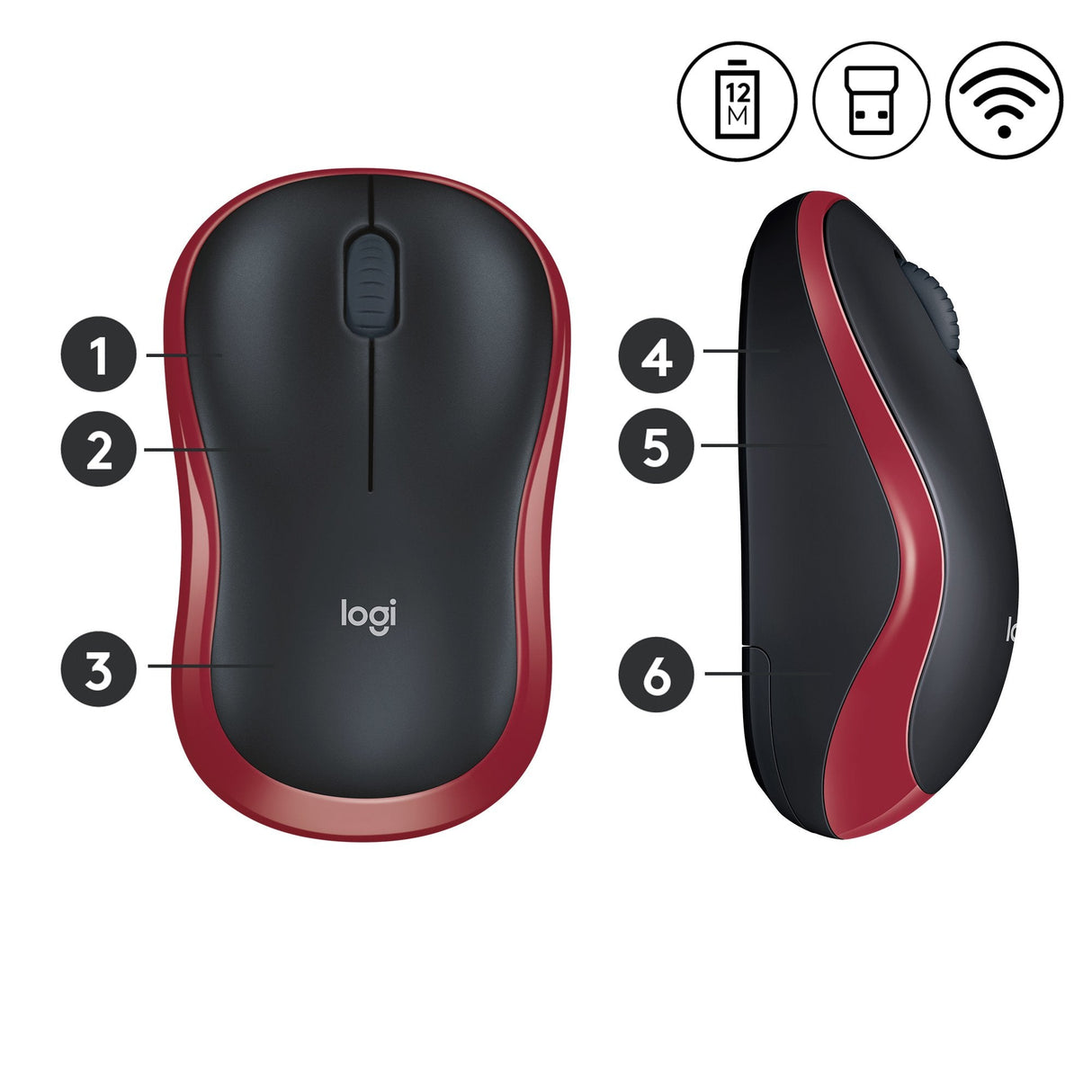EAN 5099206028869 - Logitech 910-002240 ratón Oficina Ambidextro RF inalámbrico Óptico 1000 DPI imagen 14