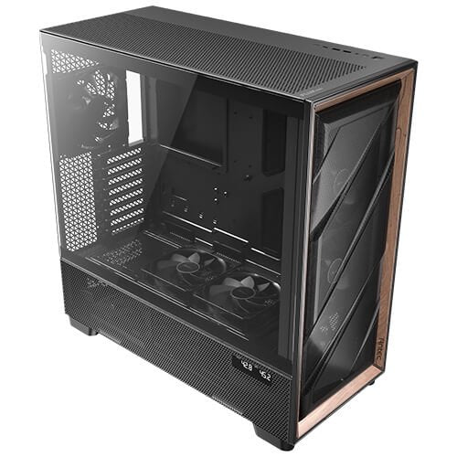 Caja Pc Antec Flux Pro_euv Wood Atx 2xusb3.0 Sin Fuente Negro