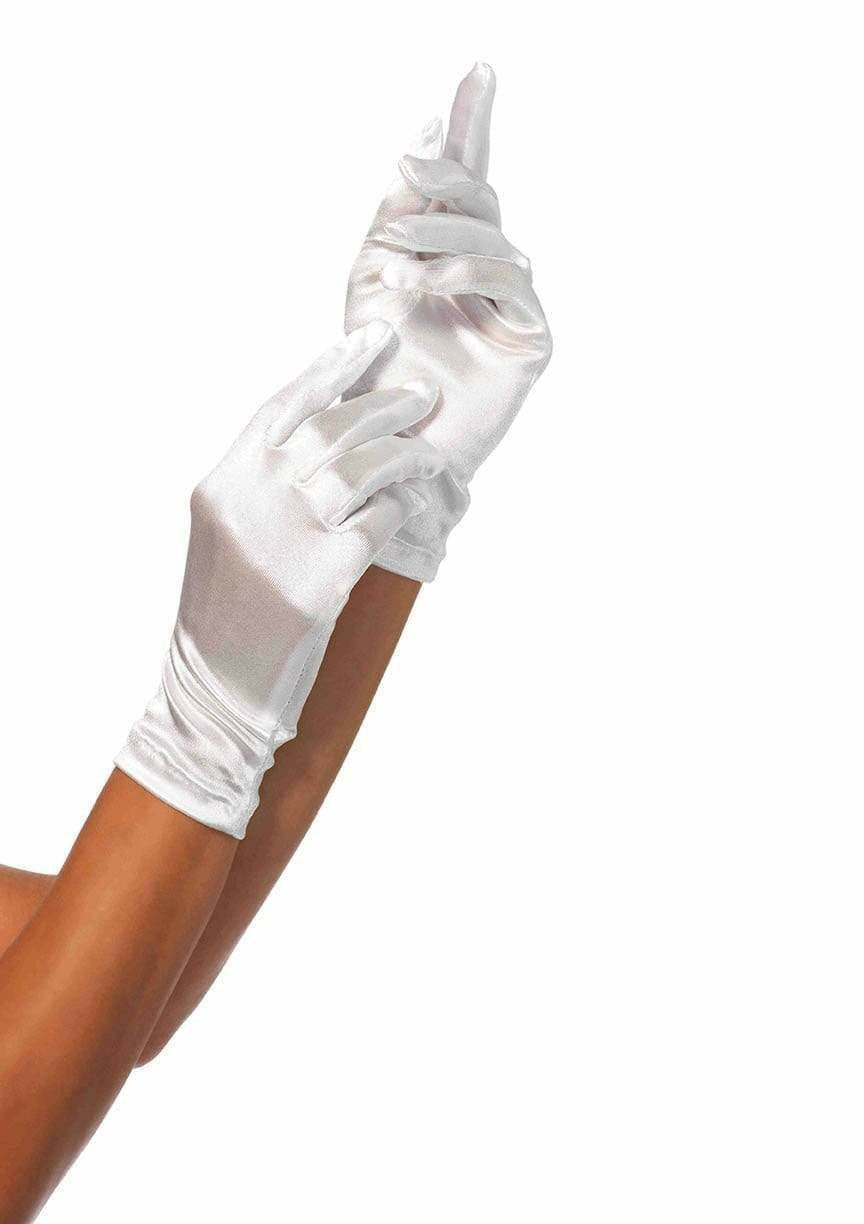 Leg Avenue - Guantes Satin Blanco