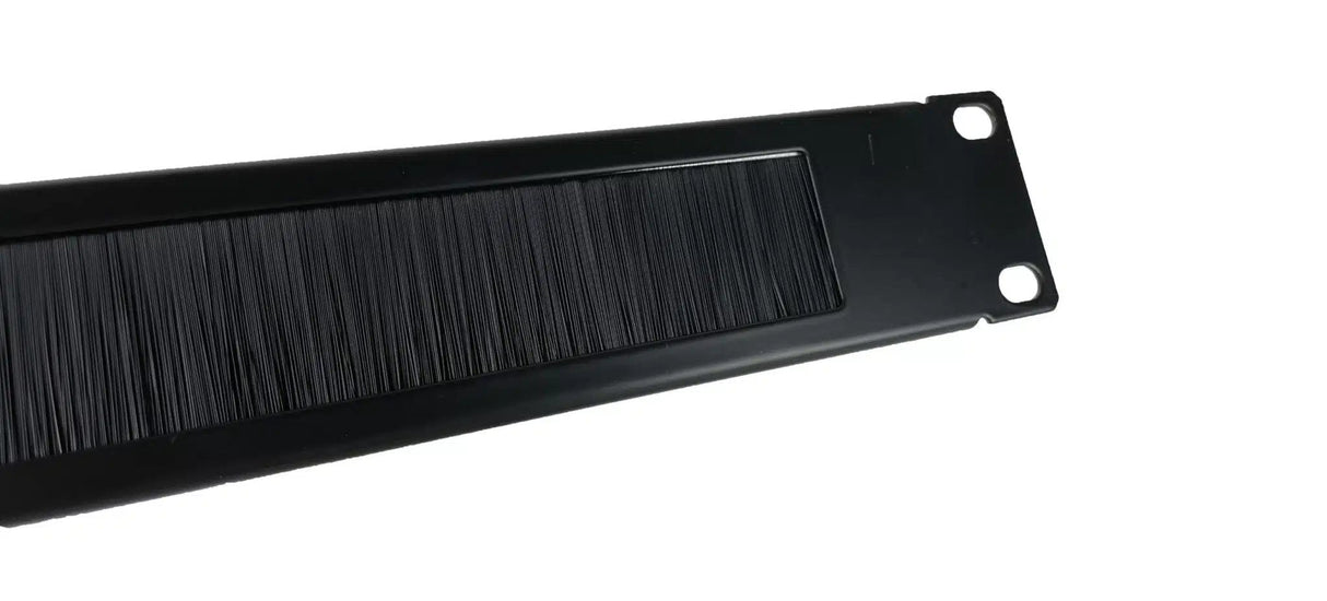 Panel Frontal Guia Cables 19" 1u Con Cepillo Negro