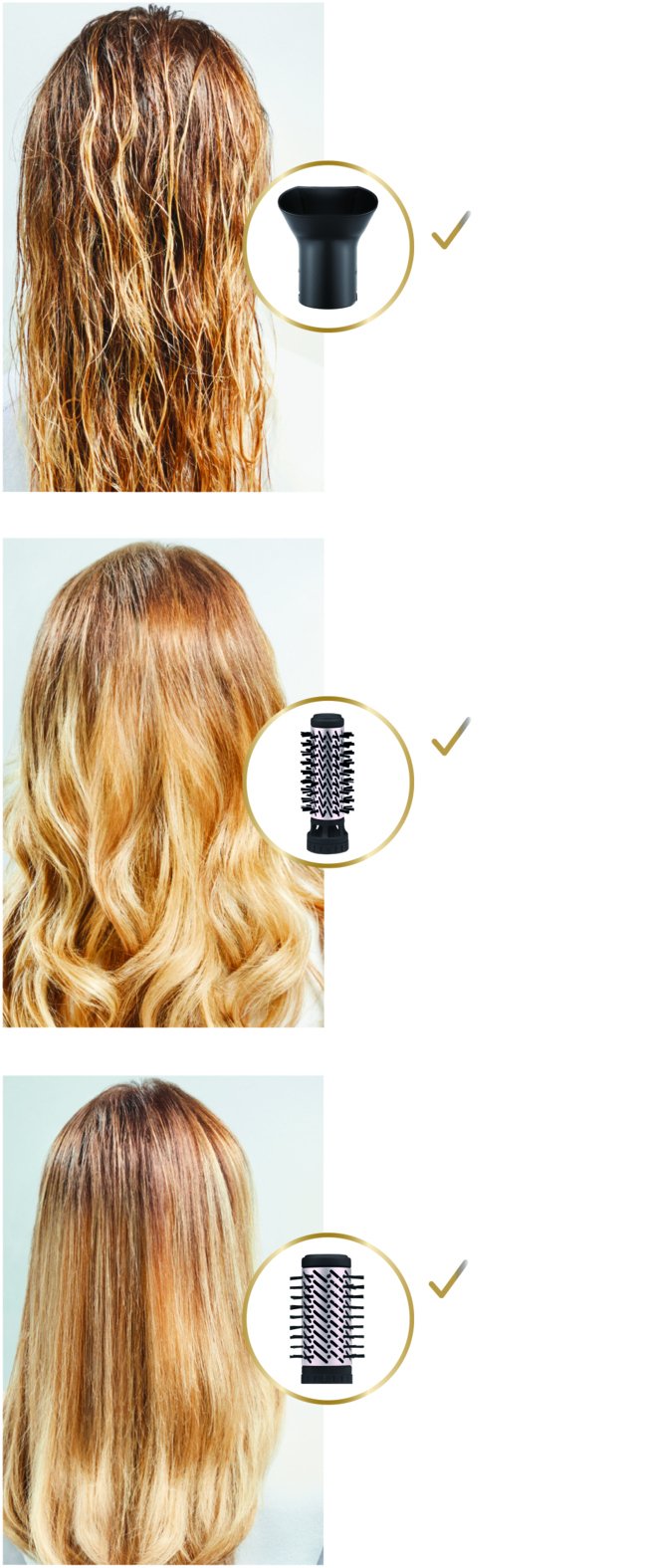 Rowenta Brush Activ' Dry & Style Cf9550 Cepillo De Aire Caliente Caliente Negro 1000 W 1,8 M