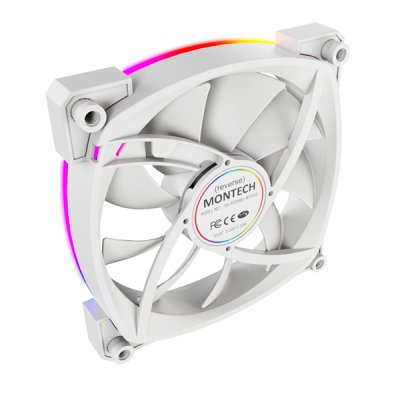 Ventilador Pc Montech Rx120 Pwm 120x120x25 Blanco, 120 Mm Rx120 Pwm White