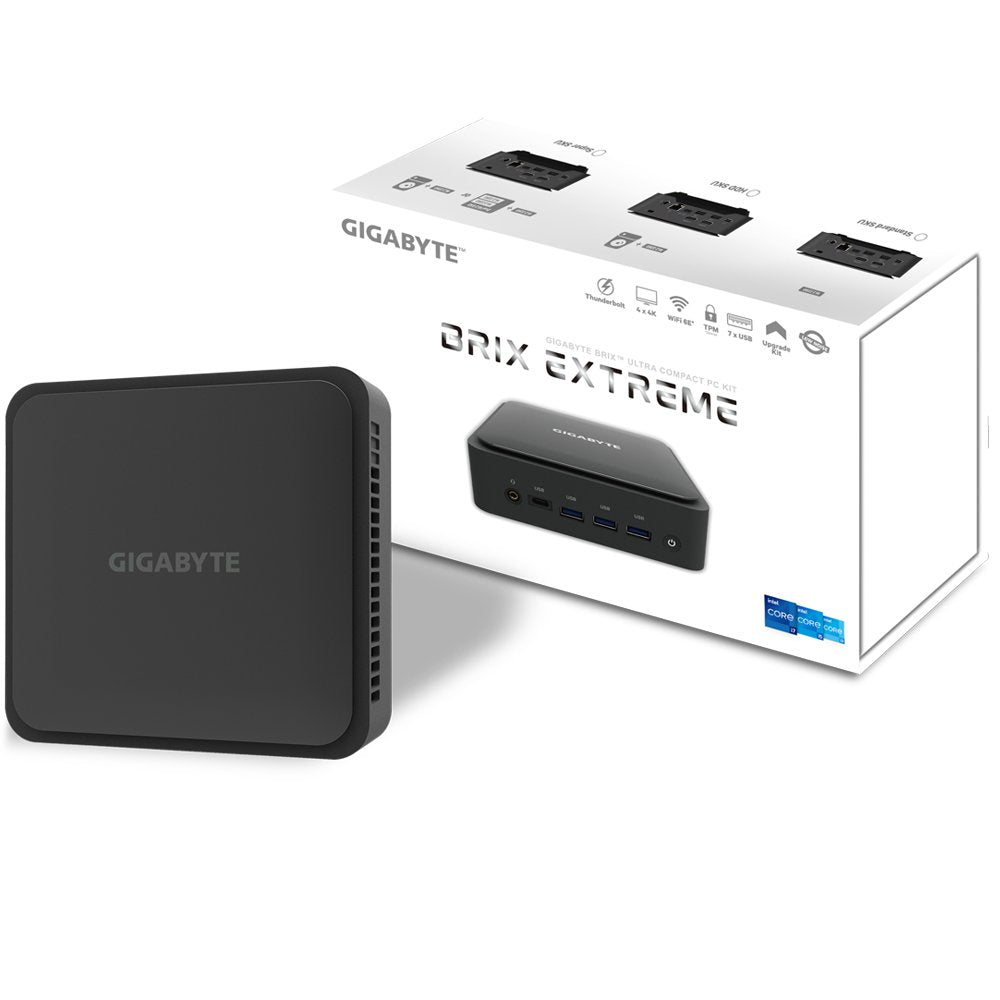 EAN 4719331601768 - GIGABYTE GB-BEI3H-1220 PC/estación de trabajo barebone Negro i3-1220P 1,8 GHz Altavoces incorporados imagen 6