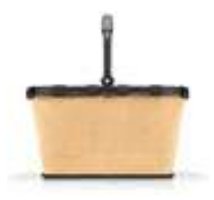 Reisenthel® Einkaufskorb Carrybag Frame Raffia Negro, Marrón 22,0 L
