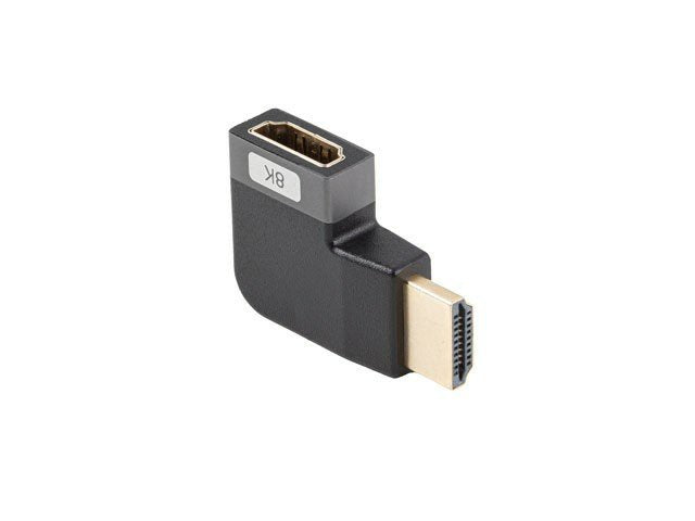 Adaptador 8k Lanberg Hdmi(M) A Hdmi(H) Angulo Izquierda Aluminio Plata