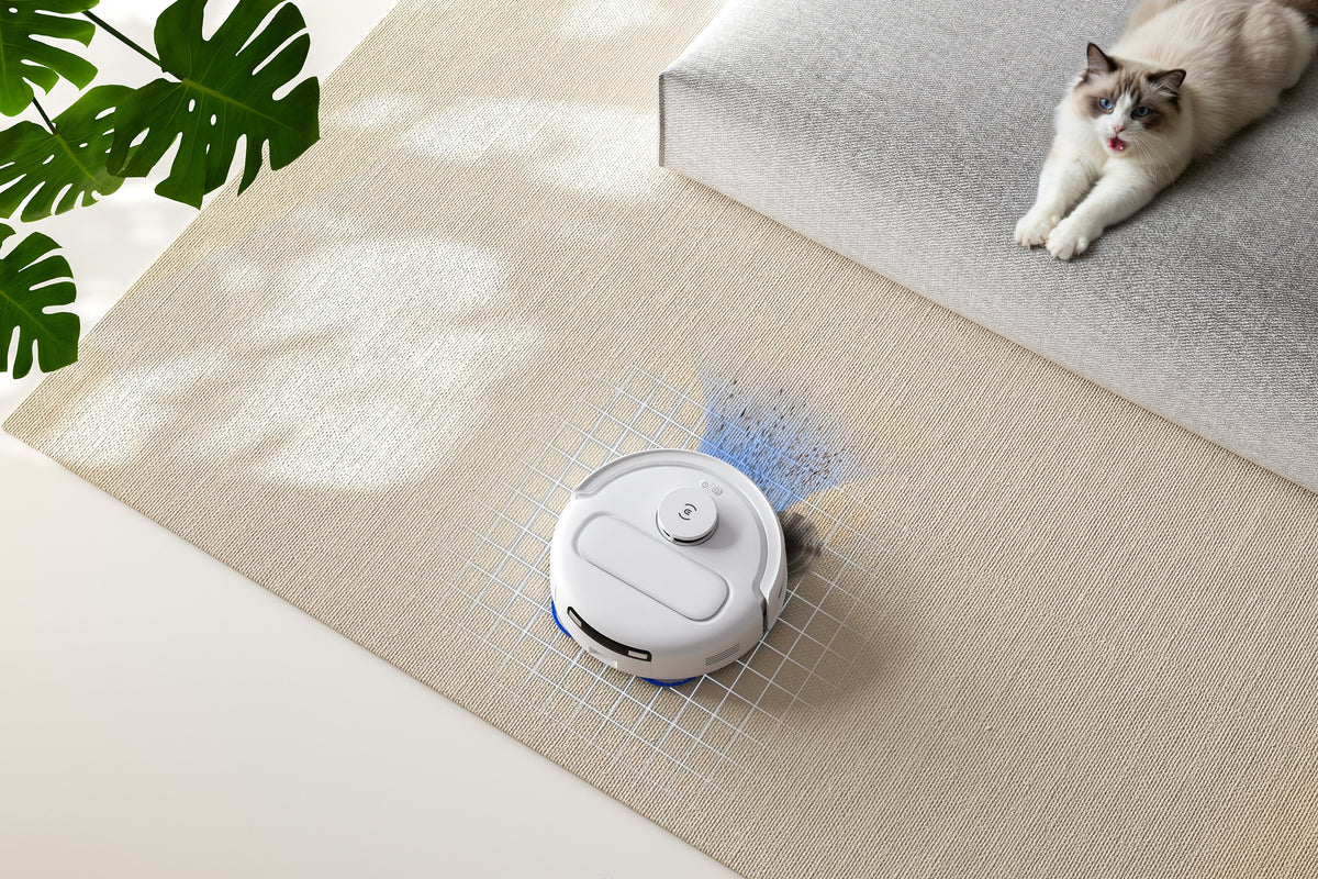 Ecovacs Deebot Mini 2 Vacuum Cleaner,Robot,Wet&Dry,Compact Design,White+Auto-Empty Station