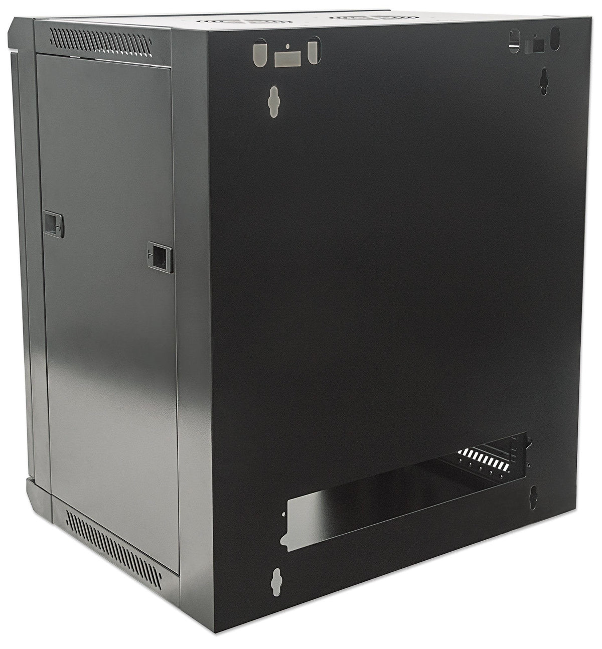 Intellinet Network Cabinet, Wall Mount (Standard), 12u, Usable Depth 260mm/Width 510mm, Negro, Flatpack, Max 60kg, Metal & Glass Door, Back Panel, Removeable Sides,Suitable Also For Use On Desk Or Floor, 19",Parts For Wall Install (Eg