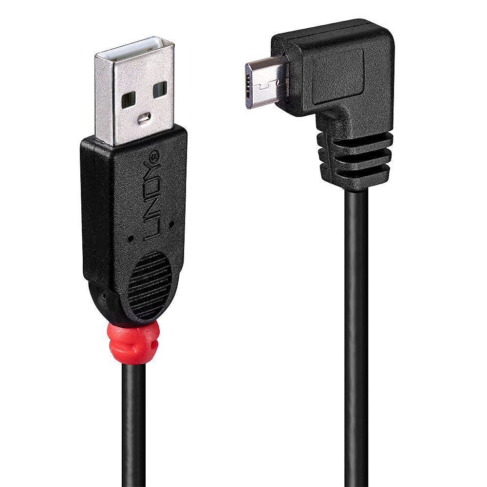 Lindy Usb 2.0 Cable Typ A/Micro-B 90° Gewinkelt M/M 0.5m