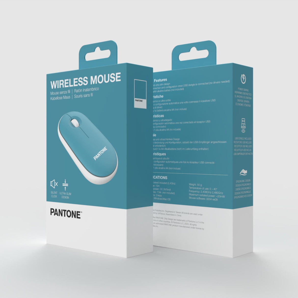 EAN 4713213369494 - Pantone PT-MS001G1 ratón Oficina mano derecha 1200 DPI imagen 2