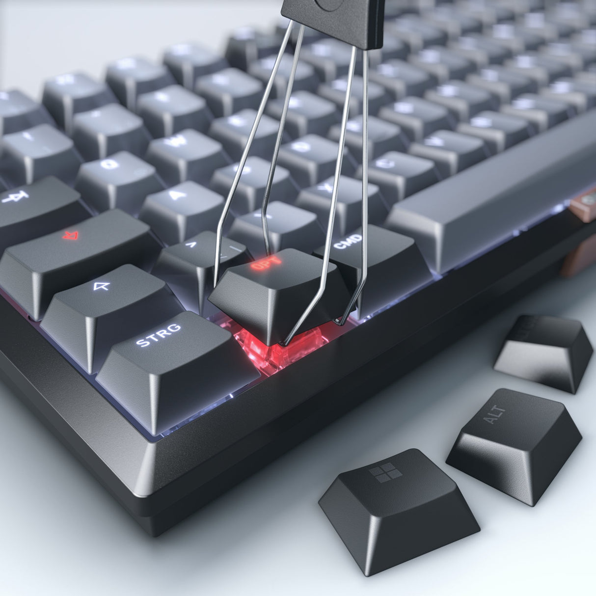 EAN 4025112117725 - CHERRY KW 300 MX teclado Hogar USB + Bluetooth QWERTZ Alemán Negro, Cobre, Gris imagen 5