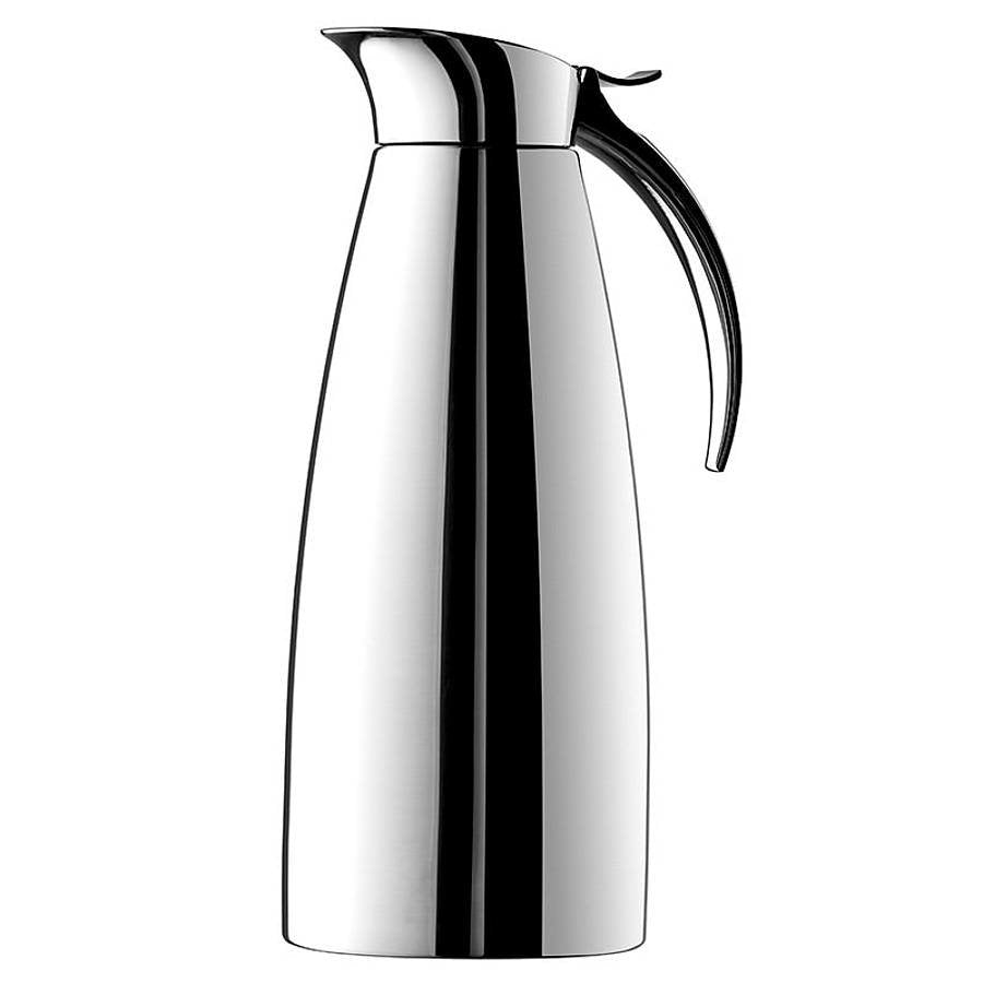 Emsa 502488 Isolierkanne, Edelstahl, 0.6 Liter, Easy Open Verschluss, Eleganza