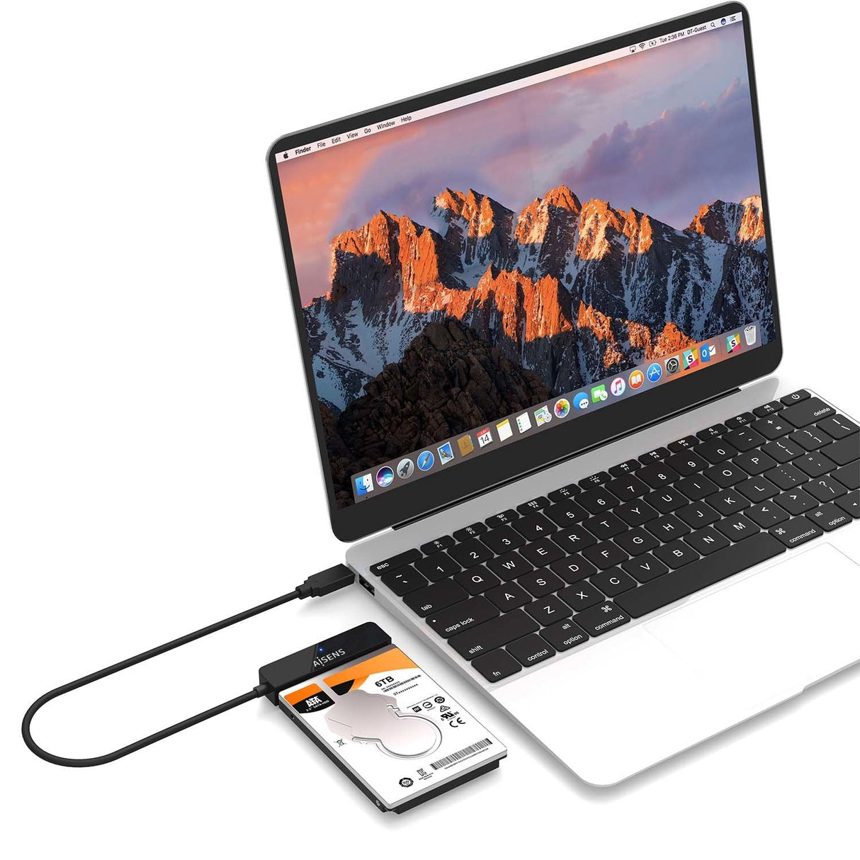 Aisens Adaptador Sata A Usb-C Usb 3.0/Usb3.1 Gen1 Para Discos Duros 2.5" - Negro Ase-25c04b