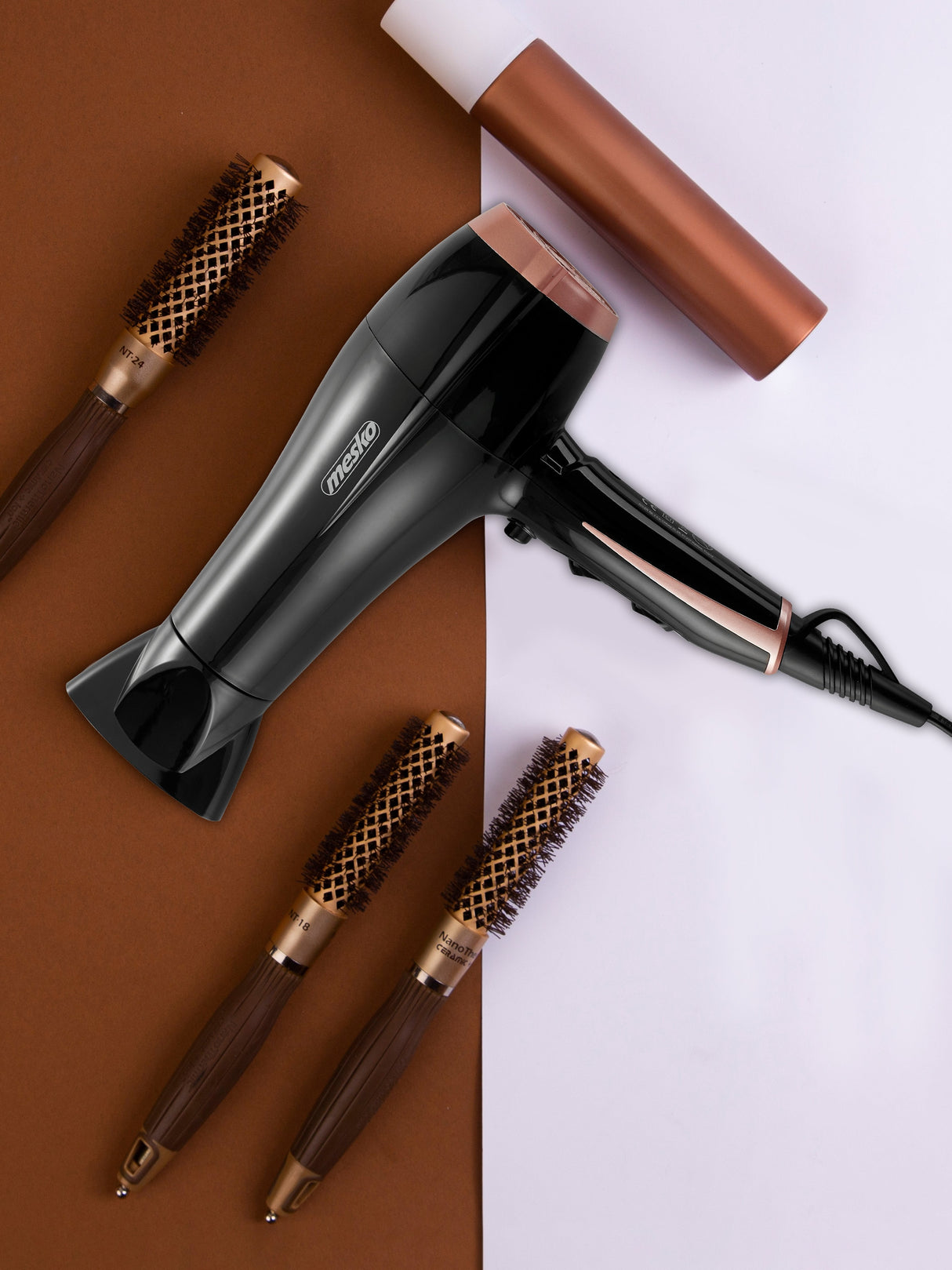 Secador De Pelo Mesko Ms 2249 2000 W, Negro Rosa