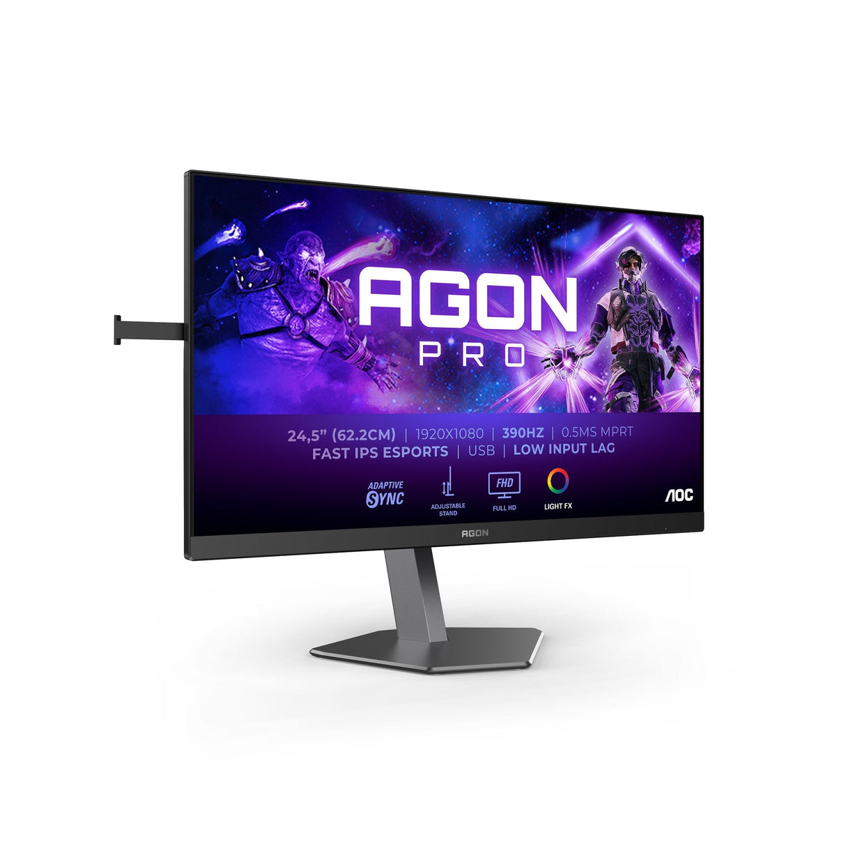 Aoc Agon Pro Ag256fs, Monitor Gaming 62,2 Cm 24,5", Negro (Mate), Fullhd, Fast-Ips, Sync, 360hz Ag256fs