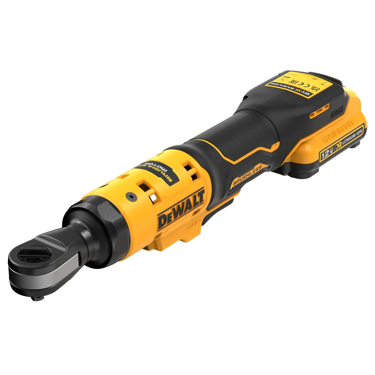 Trinquete Inalámbrico Dewalt Dcf503en, 3/8", 12 Voltios, Destornillador Amarillo/Negro, Sin Batería Ni Cargador