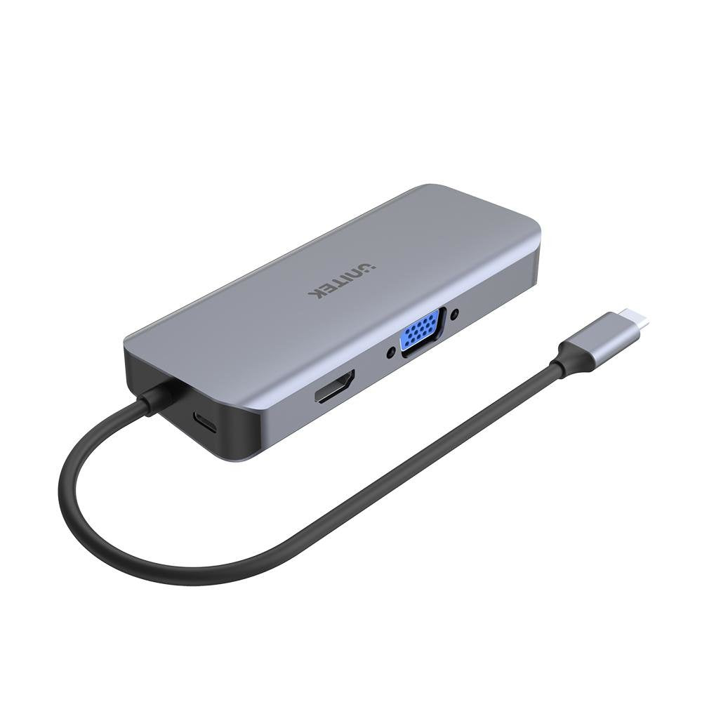 EAN 4894160042828 - UNITEK D1026B base para portátil y replicador de puertos USB 3.2 Gen 1 (3.1 Gen 1) Type-C Gris imagen 2