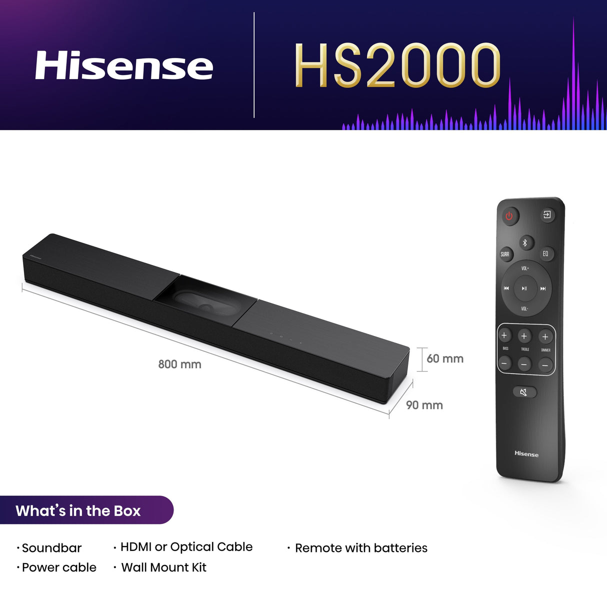 EAN 6942351411514 - Hisense HS2000 altavoz soundbar 2.1 canales 240 W imagen 12