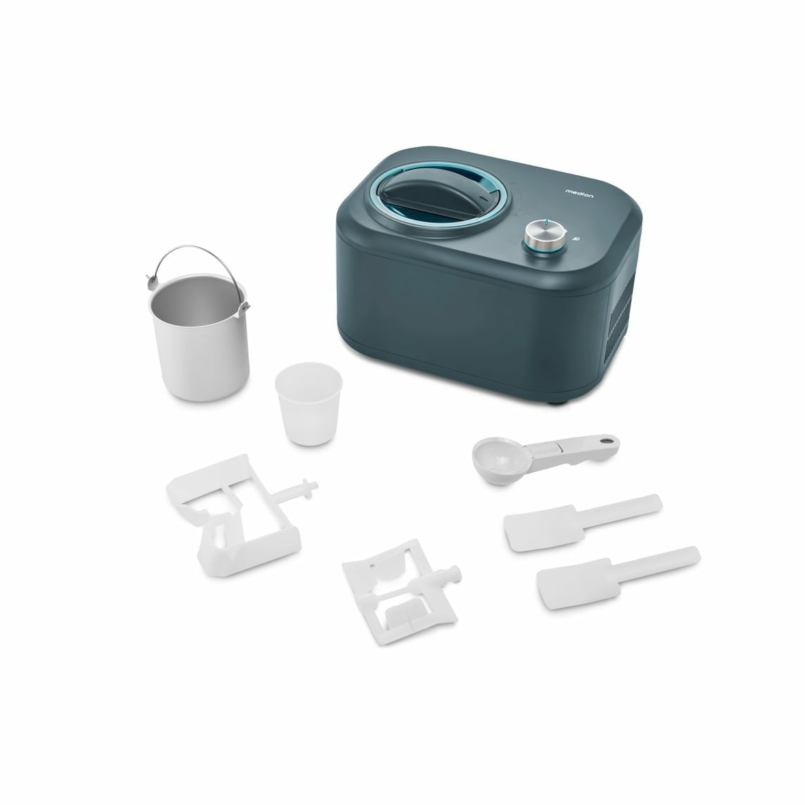 Medion Life Eismaschine Md 10169 (Negro/Edelstahl, Para 1.00ml Eiscreme, 100 Watt) 50077600