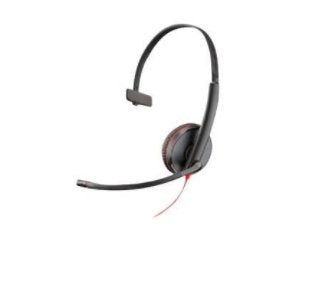 Auricular Poly Blackwire 3215 Diadema Negro, Rojo