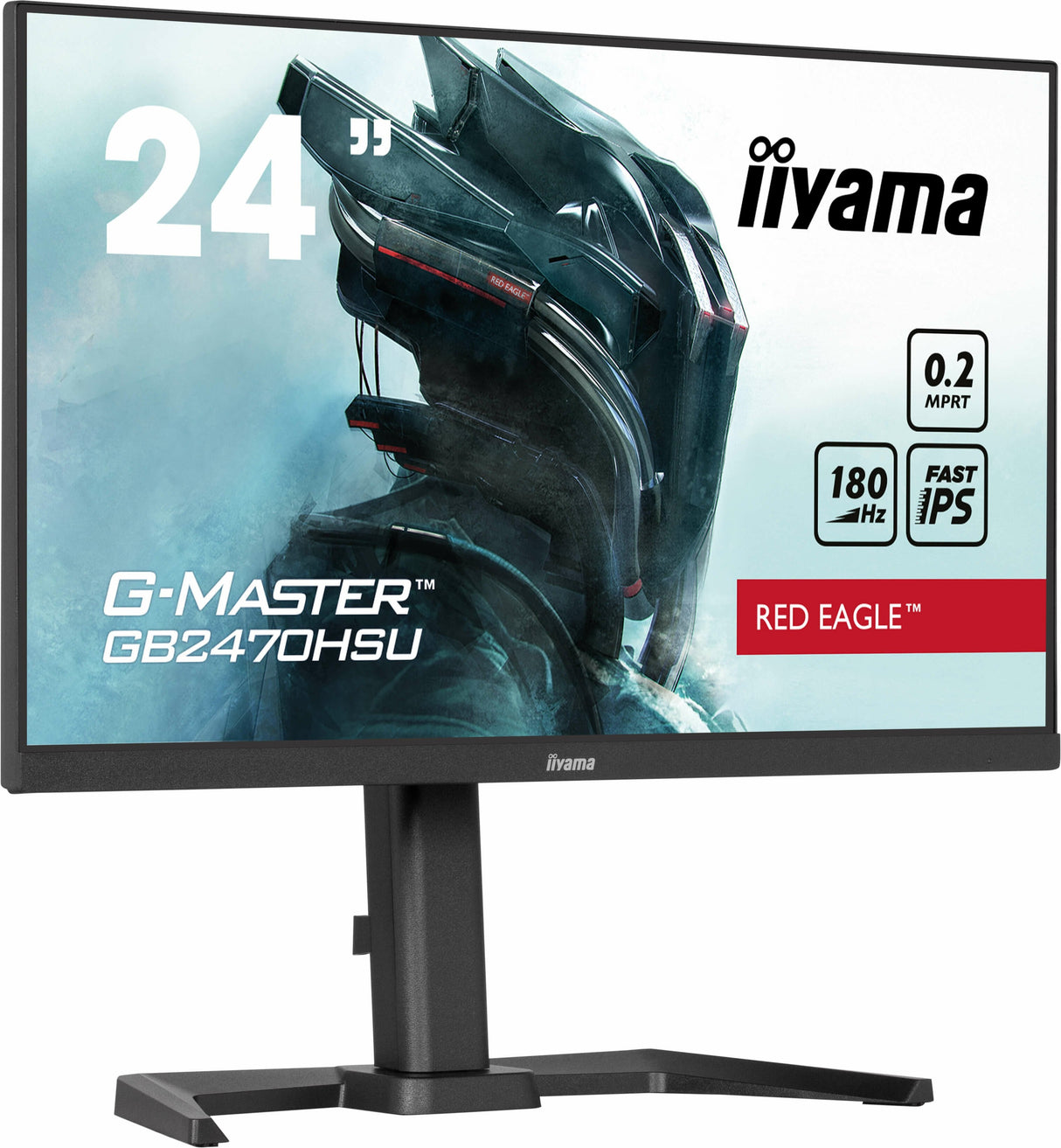 Iiyama Gb2470hsu-B6 G-Master Red Eagle 24" Fast Ips Fhd Freesync Premium 180hz 1100:1 300cd M2 0.2ms Hdmi Dp 4xusb Negro Speakers