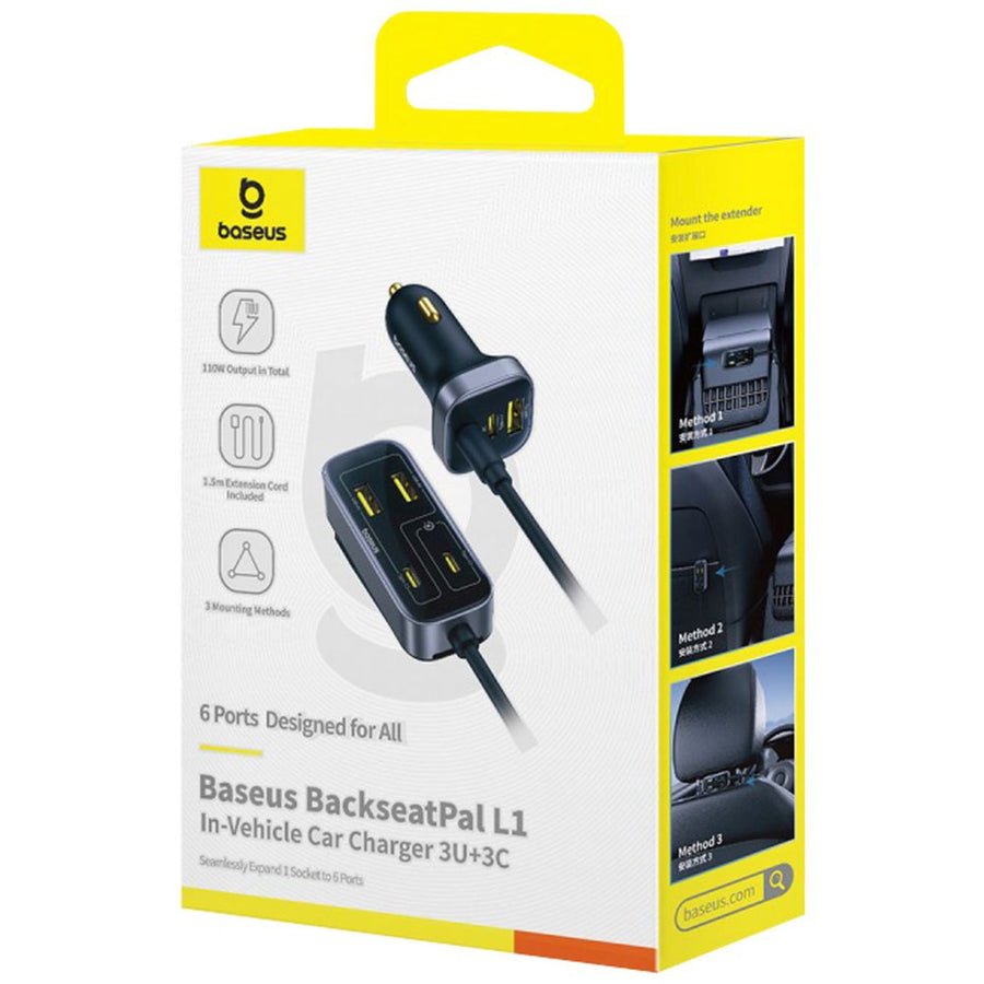 EAN 6932172677671 - Baseus BackseatPal L1 Universal Negro Encendedor de cigarrillos Auto imagen 4