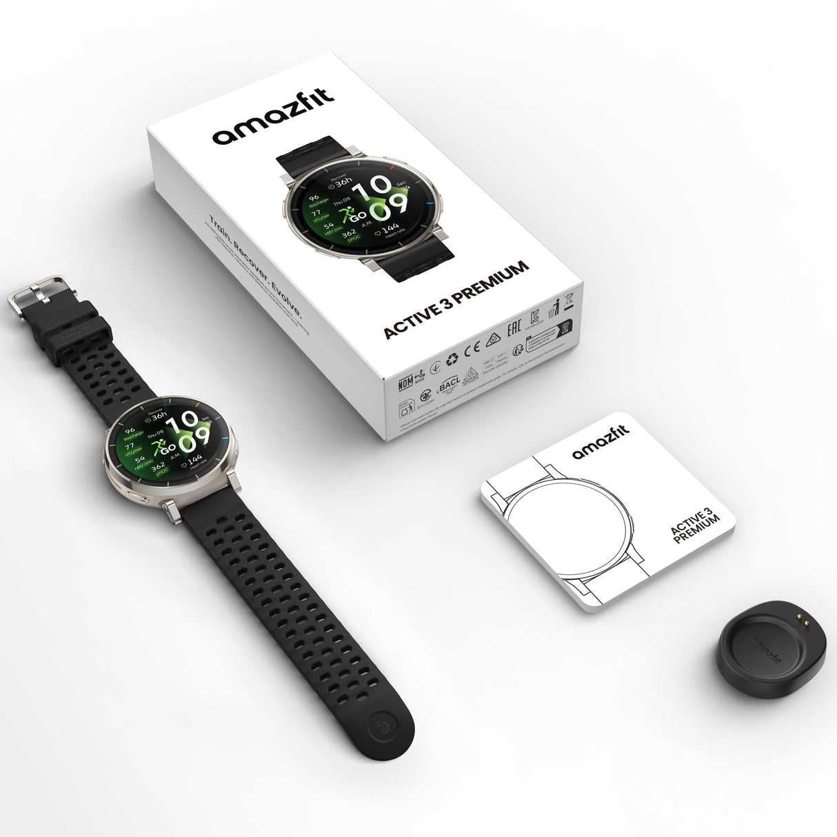 Smartwatch Amazfit Active 3 Premium 1.32" Amoled Táctil Gps Apex Silver