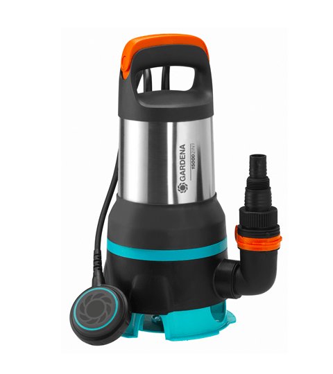 Bomba Gardena Clear/Dirty Water Pump 15000 550 W 0,7 Bar 15000 L/H, Presión E Inmersión Negro/Acero Fino, 550 W, Corriente Alterna, 0,7 Bar, 15000 L/H, Ipx8, Negro