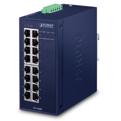 EAN 4711605284882 - PLANET IGS-1600T switch No administrado L2 Gigabit Ethernet (10/100/1000) Azul imagen 1