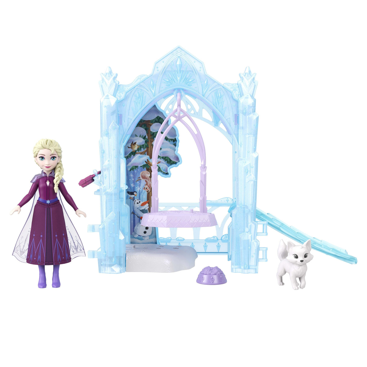 Muñeca Elsa Escondite Helado De Animales Frozen Disney