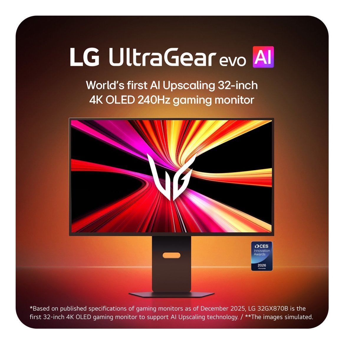 Monitor Lg 32" Ultragear Oled 32gx870b-B: Panel Oled, Resolución 4k Uhd, 240 Hz, 0,03 Ms, Displayhdr True Black 500, G-Sync Compatible, Freesync Premium Pro