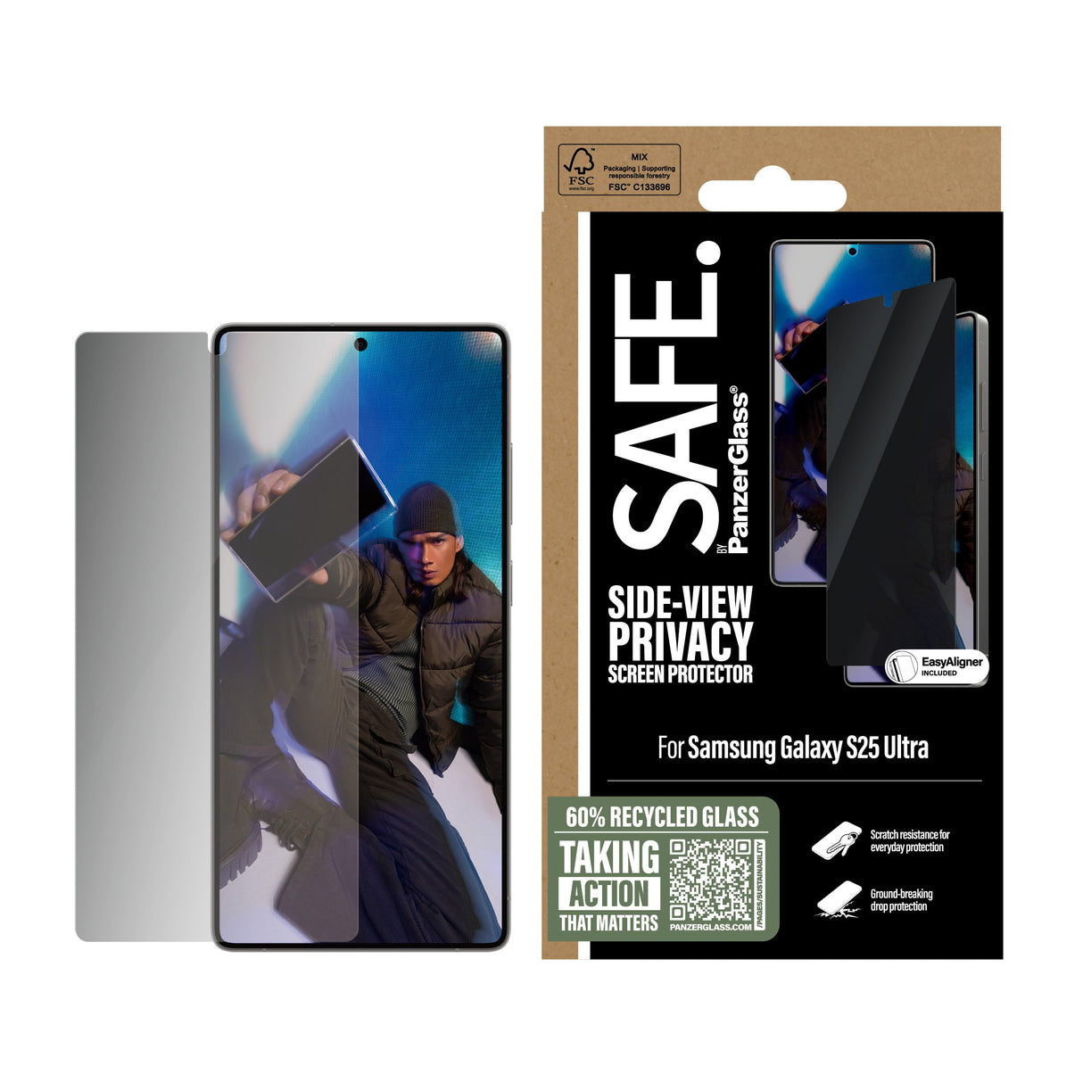 EAN 5715685017704 - PanzerGlass SAFE. by ® Privacy Screen Protector Samsung Galaxy S25 Ultra | Ultra-Wide Fit w. EasyAligner imagen 2